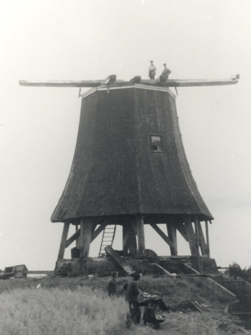 Sloop van de molen in 1951, foto W.O. Bakker